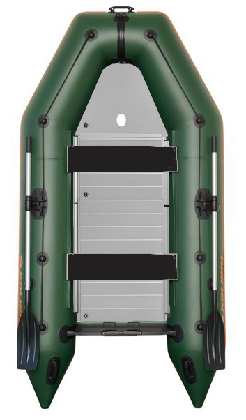 Čln Kolibri KM-330 D zelený, hliníkova podlaha
